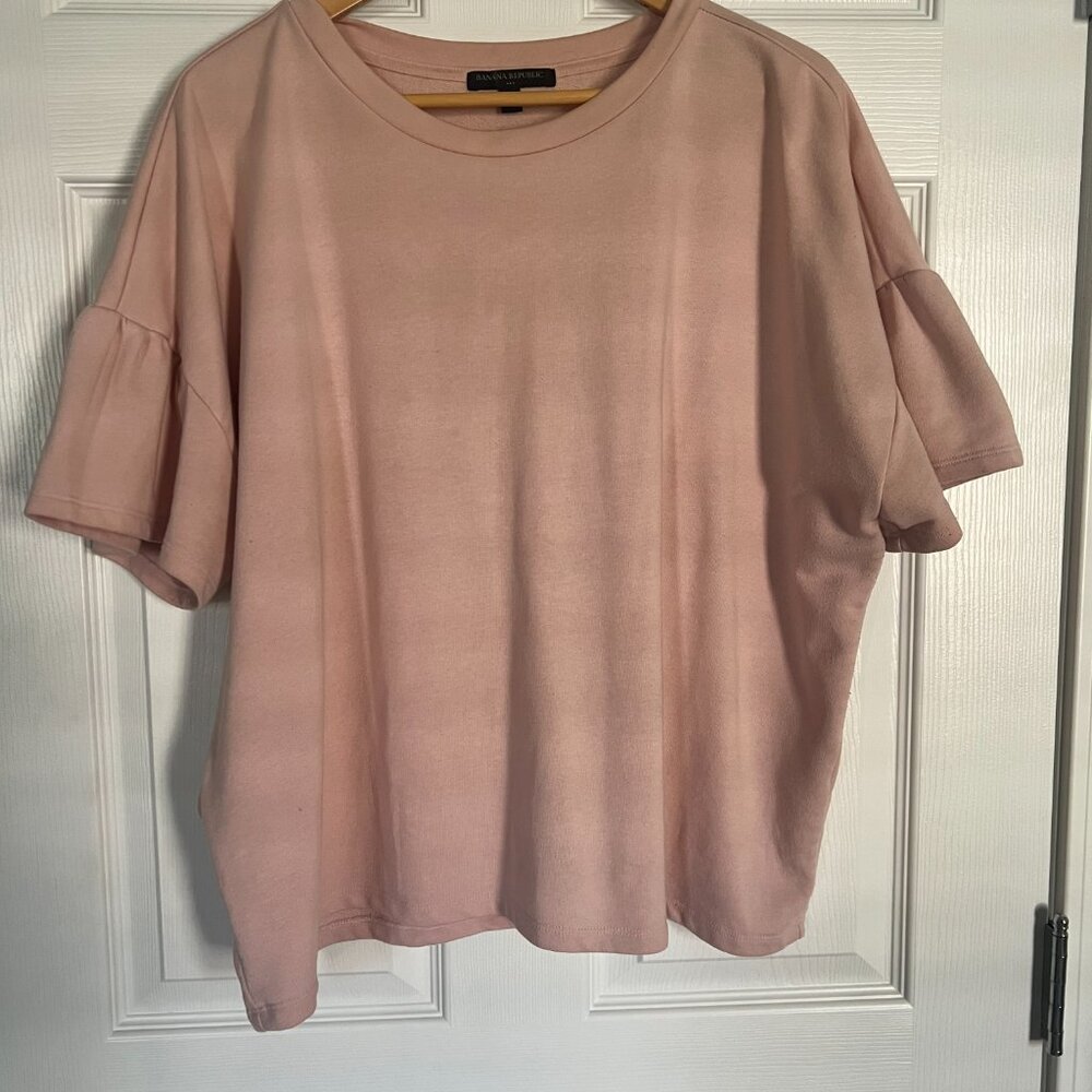 Banana Republic Bell Sleeve Pink Top in XL